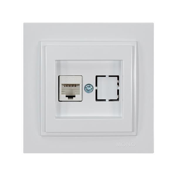 ΠΡΙΖΑ DATA CAT 6 RJ 45 MONH ΛΕΥΚΗ