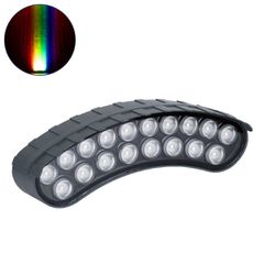 GloboStar® TREELIGHT-KINA 90686 Κυρτή Μπάρα Φωτισμού Wall Washer με Αντιθαμβωτική Γρίλια Ειδική για Φυτά - Δέντρα LED 18W 1530lm 15° DC 24V Αδιάβροχο IP67 L24.5 x W7 x H8cm RGBW DMX512 - Γκρι Ανθρακί