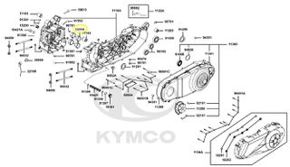 Μέταλλα Στροφάλου Κόκκινα Kymco People.300 GTi Abs 2015 - 2016 13314-LEA7-E0A