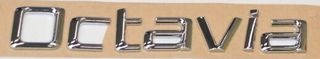 ΣΗΜΑ SKODA OCTAVIA ΓΡΑΜΜΑΤΑ ΧΡΩΜΙΟ ΠΙΣΩ 185x25mm