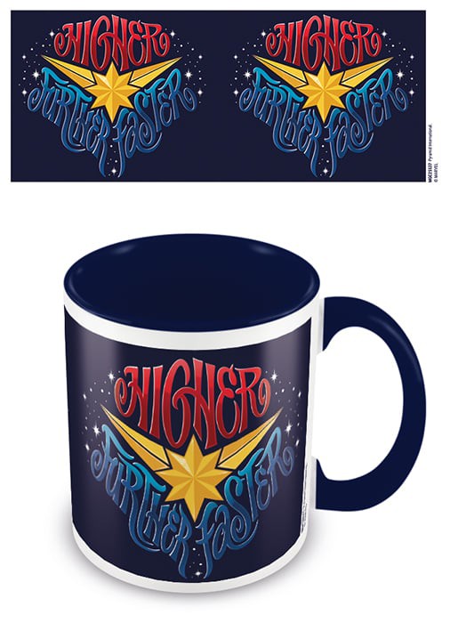 MARVEL - Coloured Inner Ceramic Mug - Captain Marvel - Blue