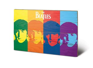 THE BEATLES - Printing on wood 40X59 - Pop Art