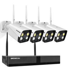 3MP Wireless Security Camera System, 4 Wireless Camera,
