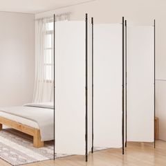 Διαχωριστικό Δωματίου με 5 Πάνελ Λευκό 250x220 εκ. από Ύφασμα 350202