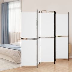 Διαχωριστικό Δωματίου με 5 Πάνελ Λευκό 250x180 εκ. από Ύφασμα 350218
