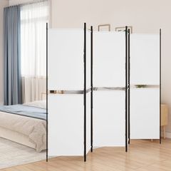 Διαχωριστικό Δωματίου με 5 Πάνελ Λευκό 250x200 εκ. από Ύφασμα 350234