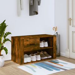 Παπουτσοθήκη Καπνιστή Δρυς 80x35x45 εκ. από Επεξεργασμένο Ξύλο 816757