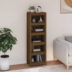 Βιβλιοθήκη Μελί 50x35x154 εκ. από Μασίφ Ξύλο Πεύκου 821717