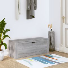 Παπουτσοθήκη Επιτοίχια Sonoma Γκρι 100x35x38 εκ. Επεξ. Ξύλο 821026