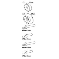 Βίδες Στήριξης Πετάλου Lampa 6/8mm Χρυσό Ergal90336