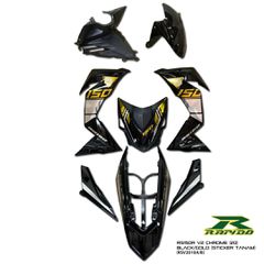 ΠΛΑΣΤΙΚΑ RAPIDO HONDA GTR150 V2 CHROME (20) BLACK / GOLD (STICKER TANAM) ΧΩΡΙΣ ΤΑ ΜΑΤ