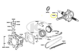 Στρόφαλος Kymco Downtown.300i 2009 - 2012 13000-LEA7-E00