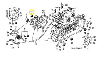 Τσιμούχα Στροφάλου 15*30*7 Honda SZX.50 (X8-rs) 91201GBY831