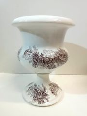 Επιβλητικό χειροποίητο πορσελάνινο βάζο της γνωστής παλιάς κεραμοποιίας της Κρήτης K. NTOUSSAKIS.