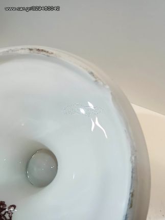 Επιβλητικό χειροποίητο πορσελάνινο βάζο της γνωστής παλιάς κεραμοποιίας της Κρήτης K. NTOUSSAKIS.-thumb-9