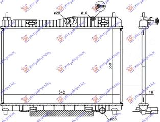 ΨΥΓΕΙΟ ΝΕΡΟΥ 1.6 BENZINH MHX/AYT. +/-A/C (56.3x35) για FORD KA+ 16-18