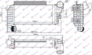 ΨΥΓΕΙΟ INTERCOOLER 1.5-1.6 TDCI/ECOnetic (336x157x62) για FORD FOCUS 11-14