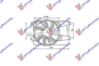 ΒΕΝΤΙΛΑΤΕΡ ΨΥΓ.ΚΟΜΠΛΕ 1.4i 8V-16V(+AC) για FIAT DOBLO 09-15