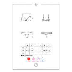 Obsessive Delicate Bra with Thong Black-thumb-5