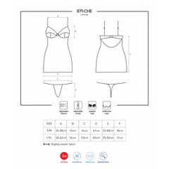 Obsessive Glossy White Chemise with Thong-thumb-3