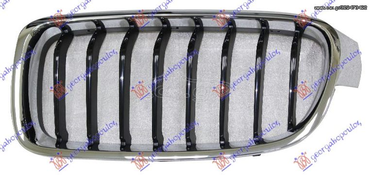 ΚΑΡΔΙΑ ΜΑΣΚΑΣ (ΧΡΩΜΙΟ/ΜΑΥΡΗ) (SPORT) για BMW SERIES 3 (F30/F31) SDN/S.W. 12-14