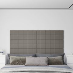 vidaXL Πάνελ Τοίχου 12 τεμ. Ανοιχτό Γκρι 90 x 15 εκ. 1,62 μ² Βελούδινα