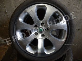 ΖΑΝΤΑ SKODA FABIA OCTAVIA 17'' 6Y0601025J (5Χ100) ΑΛΟΥΜΙΝΙΟΥ ΓΝΗΣIΑ