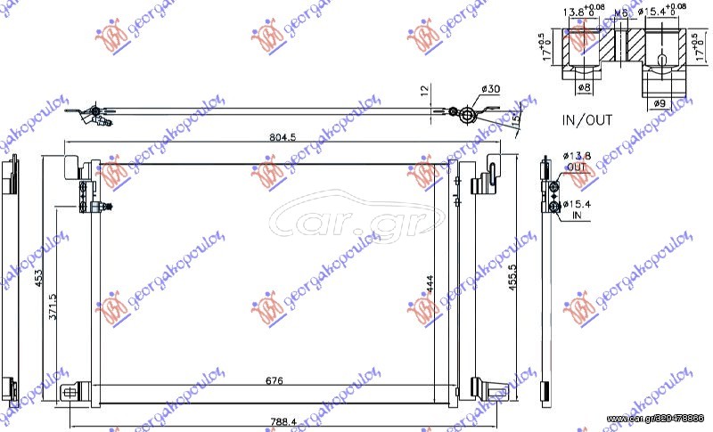 ΨΥΓΕΙΟ A/C 50 TDI/55 TFSI (676x444x12) για AUDI A8 17-