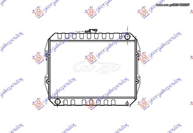 ΨΥΓΕΙΟ ΝΕΡΟΥ 2.4D (ΜΟΝΟ ΚΥΨΕΛΗ) (45x52) για TOYOTA HI-LUX (YN 110) 4WD 89-97