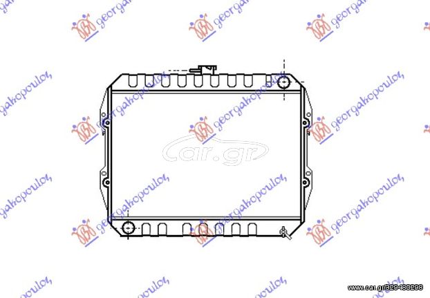 ΨΥΓΕΙΟ ΝΕΡΟΥ 2.4D (ΜΟΝΟ ΚΥΨΕΛΗ) (45x52) για TOYOTA HI-LUX (YN 85) 2WD 89-94