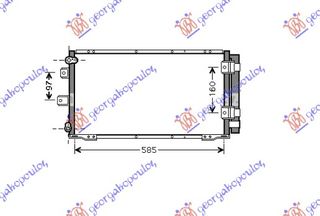 ΨΥΓΕΙΟ A/C (69x34) 92-93 (9/12,9) για TOYOTA COROLLA (E 10) H/B (3/5D) 92-96