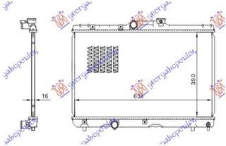 ΨΥΓΕΙΟ 1,3-1,6 +/-A/C (63,8x35) (KOYO) για TOYOTA COROLLA (E 10) SDN-S.W. 92-96