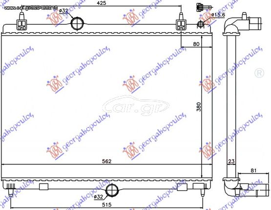 ΨΥΓΕΙΟ (BRAZED) 2.0 HDi (ΚΙΝΗΤΗΡΑΣ RHE-RHH) ΠΕΤΡΕΛΑΙΟ ΜΗΧΑΝΙΚΟ (380x560) για PEUGEOT 407 04-10