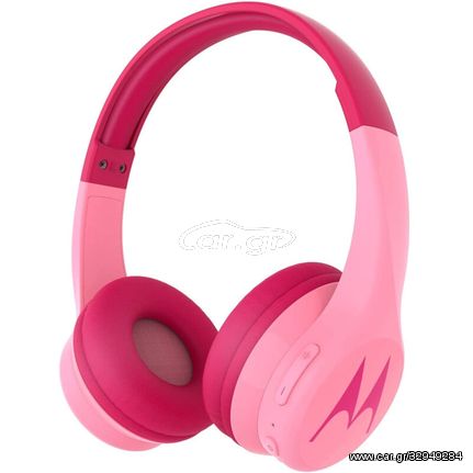 Motorola SQUADS 300 Pink Ενσύρματα / Ασύρματα Bluetooth on ear παιδικά ακουστικά Hands Free με splitter 14591-0041