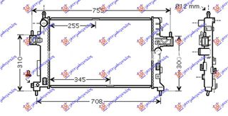 Ψυγειο Νερου 1.3CDTi/1.7DTi Πετρελαιο (60x35) (MAHLE BEHR) Opel Combo 00-12 - 028606360