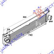 Ψυγ Inter 2,2-2,3-3,0 HDI-JTD(740x127x64 Fiat Ducato 06-14 - 028706200