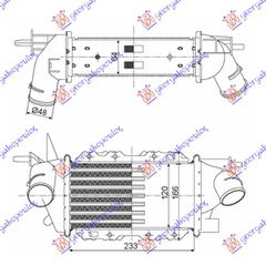 Ψυγειο INTER.2.0-2.2TDI 16V (233x128) Opel Vectra B 96-98 - 048506200