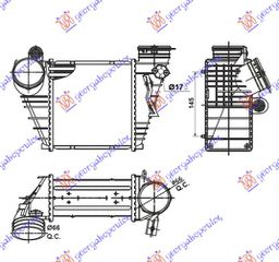 Ψυγειο INTER. 1.9TDI (18.3x18.9x8.5) Asz Vw Golf Iv 98-04 - 059706240