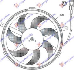 Βεντιλατερ Ψυγειου Κομπλε (S) (3 ΑΚΙΔ) Mini COOPER/ONE (R56) 06-11 - 060306450