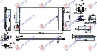 Ψυγειο A/C 1.4 Multiar Βενζινη - 1.6 Crd Πετρελαιο (660x348x16) Jeep Compass 16-22 - 176106400