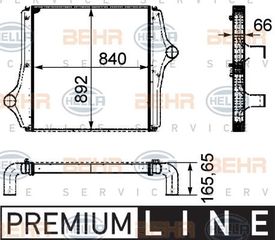 ΨΥΓΕΙΟ INTERCOOLER MAN-NEOPLAN για MAN LION S COACH