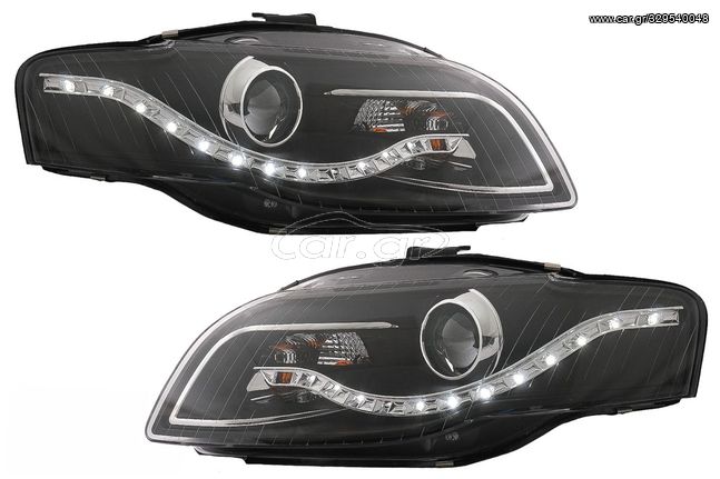 Προβολείς LED DRL DAYLIGHT κατάλληλο για Audi A4 B7 (11.2004-03.2008) Μαύρο