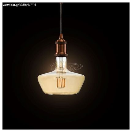 V-TAC Λάμπα LED E27 T180 Filament 8W θερμό λευκό 1800K γυαλί amber SKU: 212790