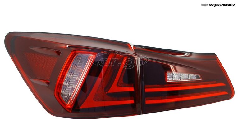 Πίσω φώτα Full LED κατάλληλα για Lexus IS XE20 (2006-2012) Light Bar Facelift New XE30 Red Clear