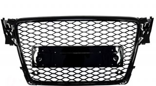 Μπροστινή μάσκα χωρίς σήμα κατάλληλη για Audi A4 B8 (2008-2011) RS4 Design Piano Black