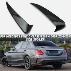Πτερύγια πίσω προφυλακτήρα για Mercedes C-Class W205 (2014-2020) Piano Black