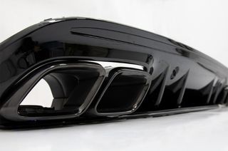 Πίσω διαχύτης  για Mercedes C-Class Coupe (2014-2019) C63 Edition 1 Design Μαύρο-thumb-2