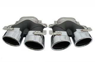 Diffuser άκρες εξάτμισης  για Mercedes E-Class W213 (2016-up) E53 Design Silver Edition-thumb-3