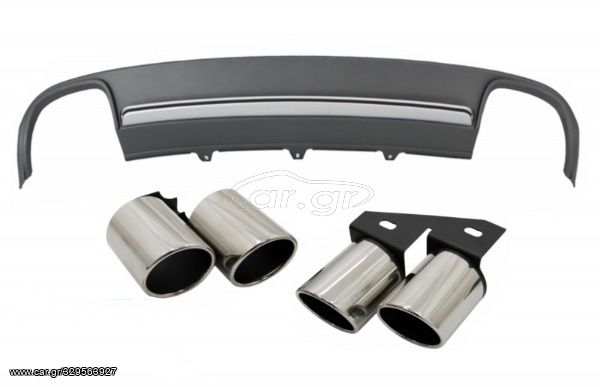 Πίσω προφυλακτήρας Valance Air Diffuser κατάλληλος για Audi A4 B8 Pre Facelift (2008-2011)