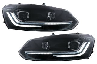 ΦΑΝΑΡΙΑ ΕΜΠΡΟΣ LED Headlights VW Polo Mk5 6R 6C (2010-2017) Dynamic Sequential Turning Light